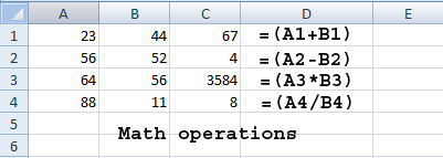 ms-excel Formulas to add
